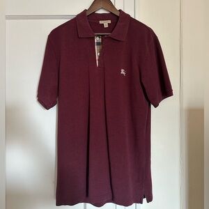 Men’s Burberry maroon polo (medium)
